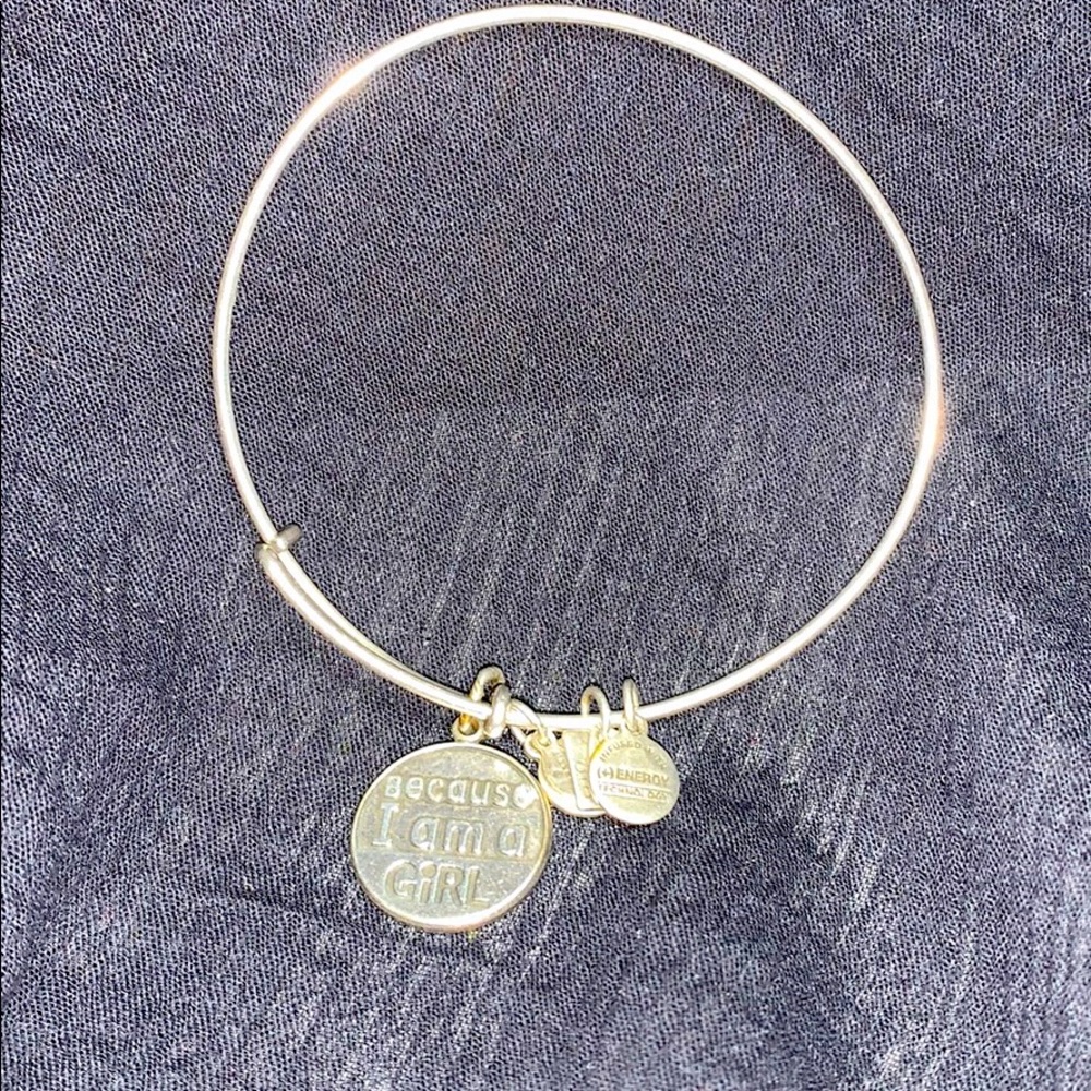 Alex & Ani Silver charm bracelet Girl energy